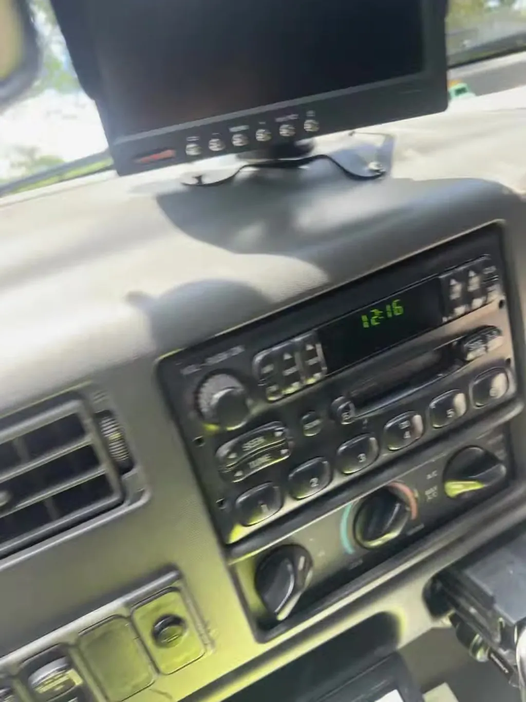 Inside the heavy wrecker on the way to a rural recovery.